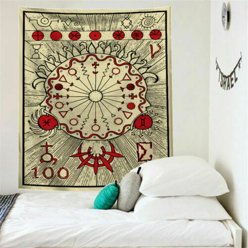 Tarot Mandala Tapestry Psychenlic Print Tapestry Wall Hanging Art Wall Home Deco